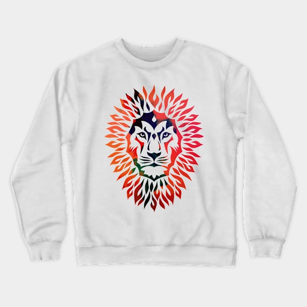 Lion face Crewneck Sweatshirt by PallKris